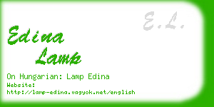 edina lamp business card